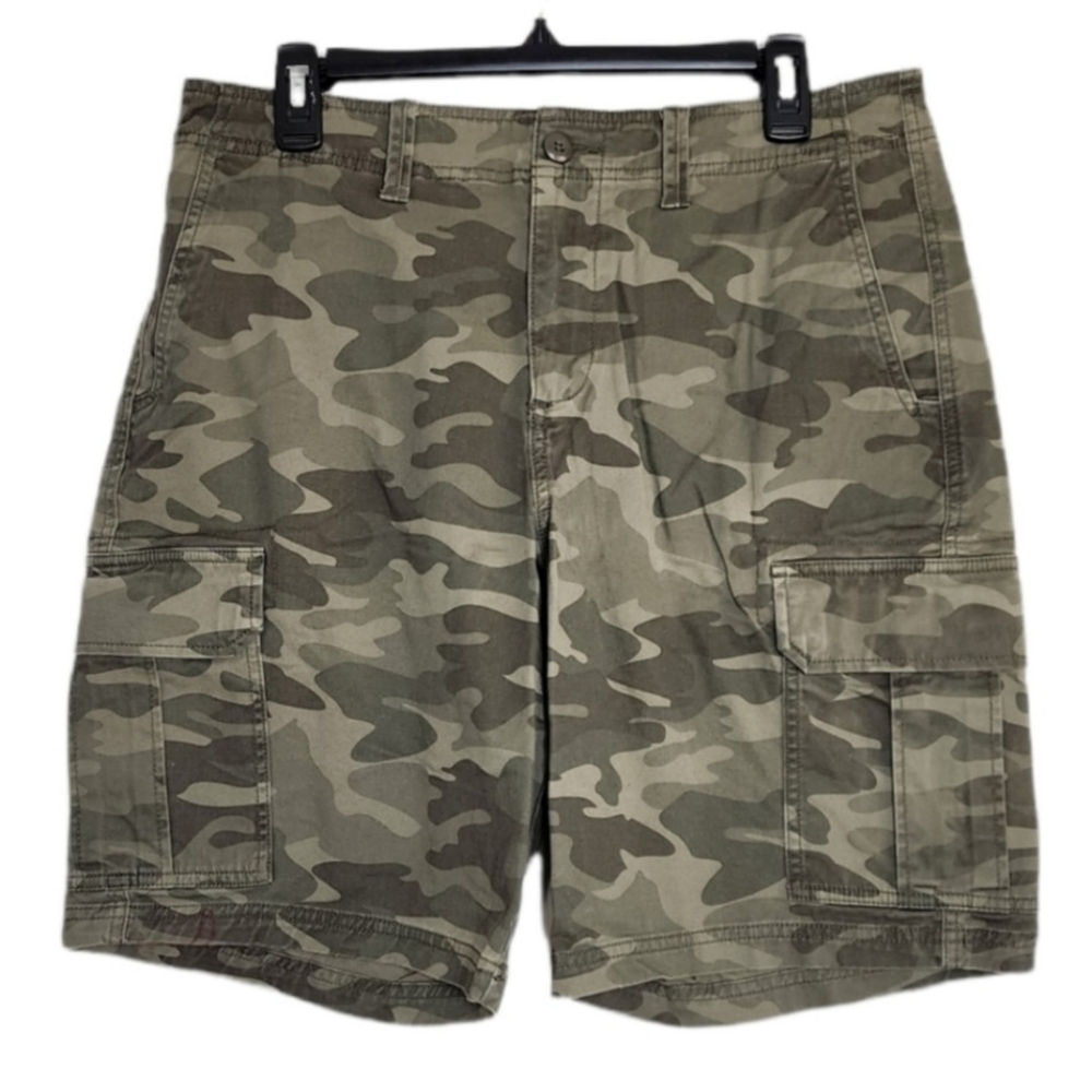George Camo Camouflage Men's Cargo Shorts Size 46 Everyday Summer Basic  EUC